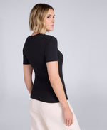 Evo Women's Ribbed T-Shirt - Black