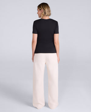 Evo Womens Ribbed T-Shirt - Black