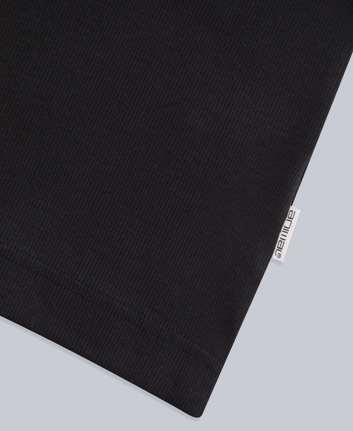 Evo Women's Ribbed T-Shirt - Black