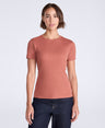 Evo Womens Ribbed T-Shirt - Rust