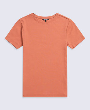 Evo Womens Ribbed T-Shirt - Rust