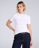 Evo Women's Ribbed T-Shirt - White