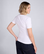 Evo Women's Ribbed T-Shirt - White