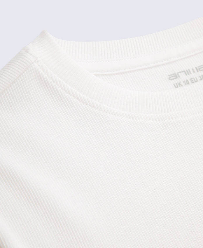 Evo Women's Ribbed T-Shirt - White