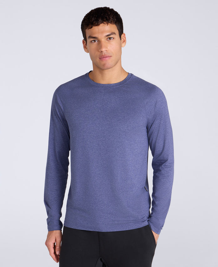 Active Mens Long Sleeve Tee - Blue