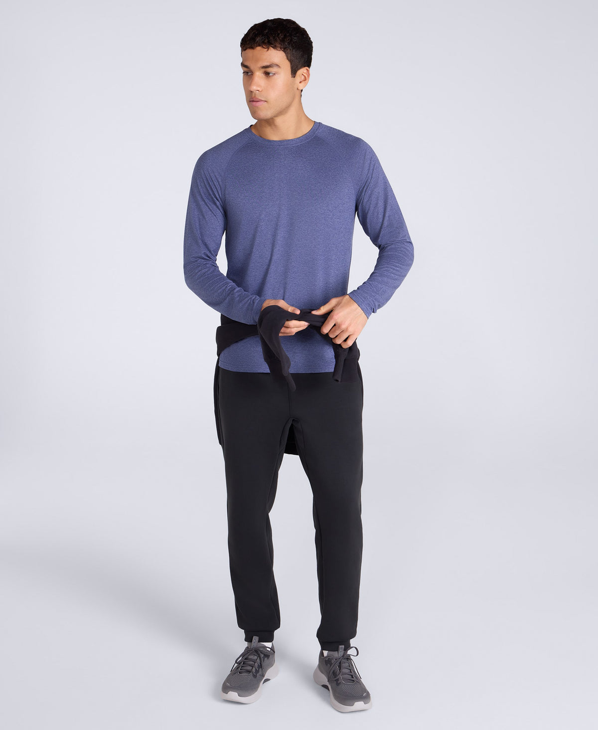 Active Mens Long Sleeve Tee - Blue