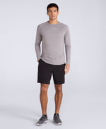Active Mens Long Sleeve Tee - Charcoal