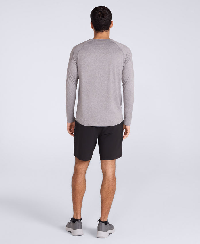 Active Mens Long Sleeve Tee - Charcoal