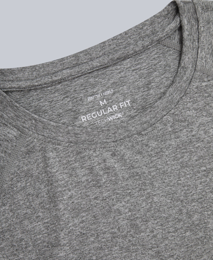 Active Mens Long Sleeve Tee - Charcoal