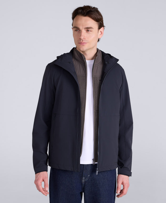 Torino Mens Packable Softshell Jacket - Black
