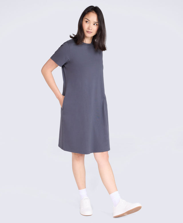 Jersey Women’s T-Shirt Dress - Charcoal