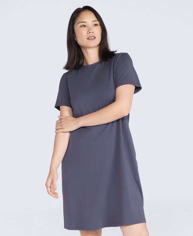 Jersey Women’s T-Shirt Dress - Charcoal