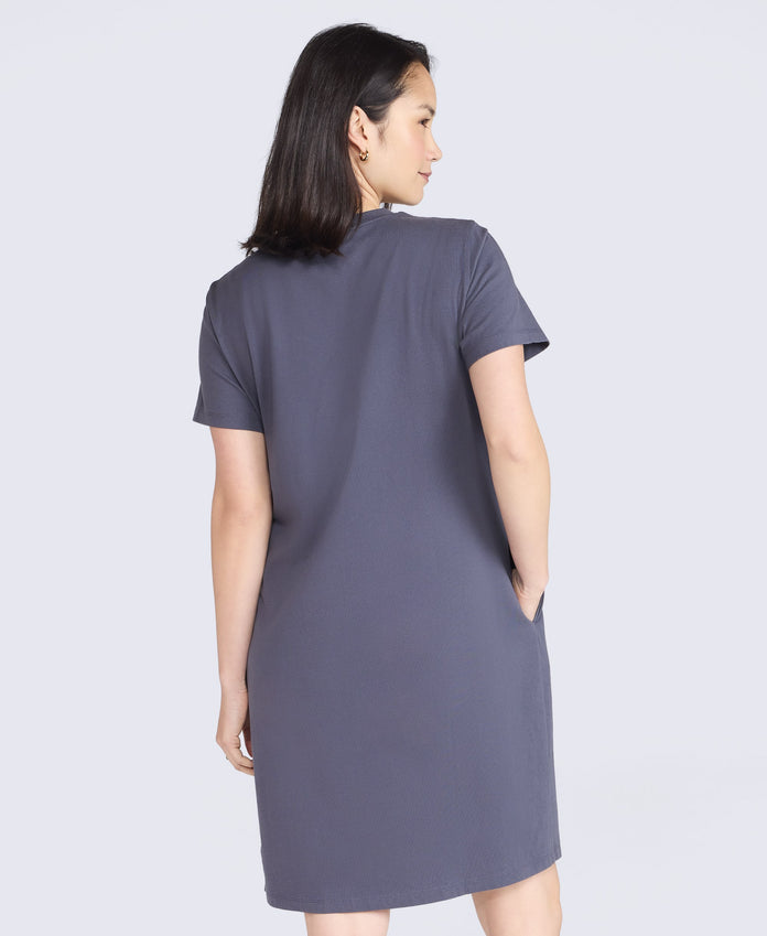 Jersey Women’s T-Shirt Dress - Charcoal