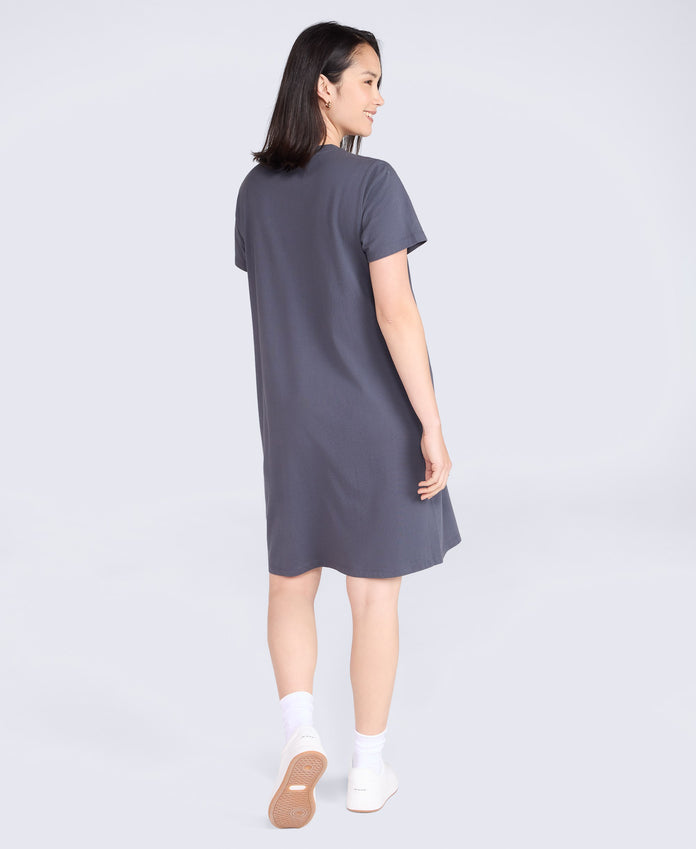 Jersey Women’s T-Shirt Dress - Charcoal