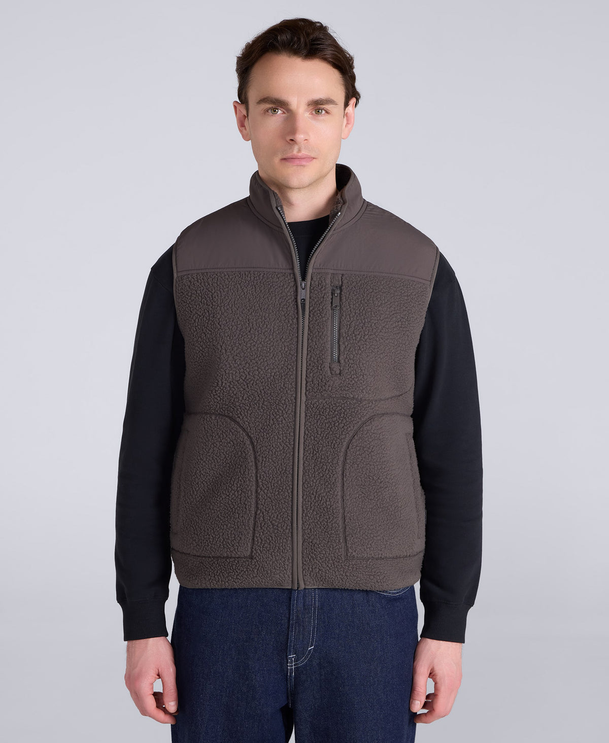 Henrick Mens Borg Gilet - Khaki