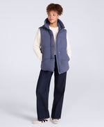 Oslo Womens Padded Gilet With Hood - Blue