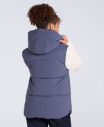 Oslo Womens Padded Gilet With Hood - Blue