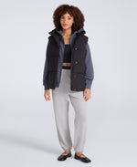 Oslo Womens Padded Gilet With Hood - Jet Black