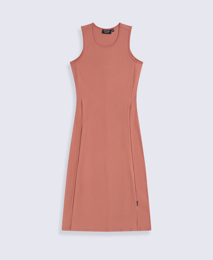 Alba Womens Tank Midi Dress - Rust