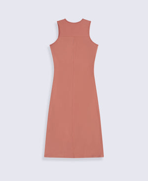 Alba Womens Tank Midi Dress - Rust
