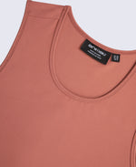 Alba Womens Tank Midi Dress - Rust