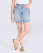 Kate Womens Mini Denim Skirt - Blue