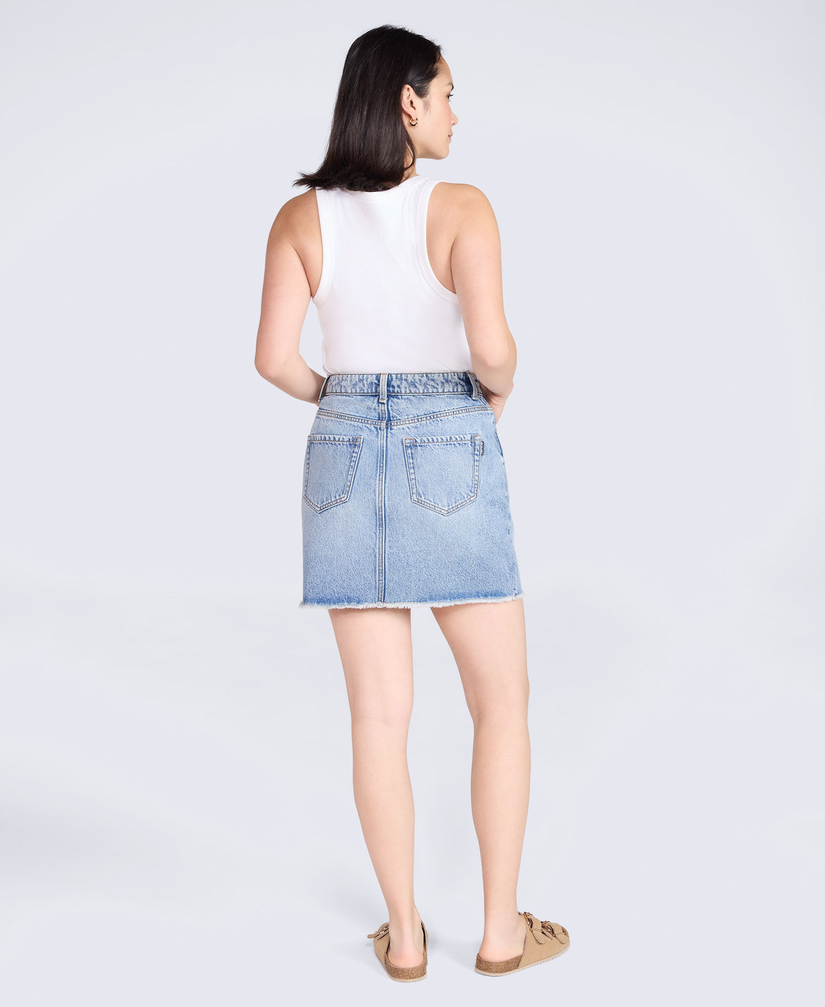 Kate Womens Mini Denim Skirt - Blue