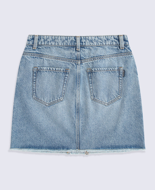 Kate Womens Mini Denim Skirt - Blue