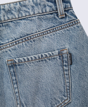Kate Womens Mini Denim Skirt - Blue