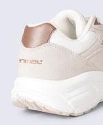 Ezra Womens Everyday Leather Trainers - Beige