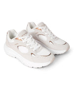 Ezra Womens Everyday Leather Trainers - Beige