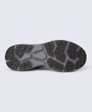 Ezra Mens Everyday Leather Trainer - Dark Grey