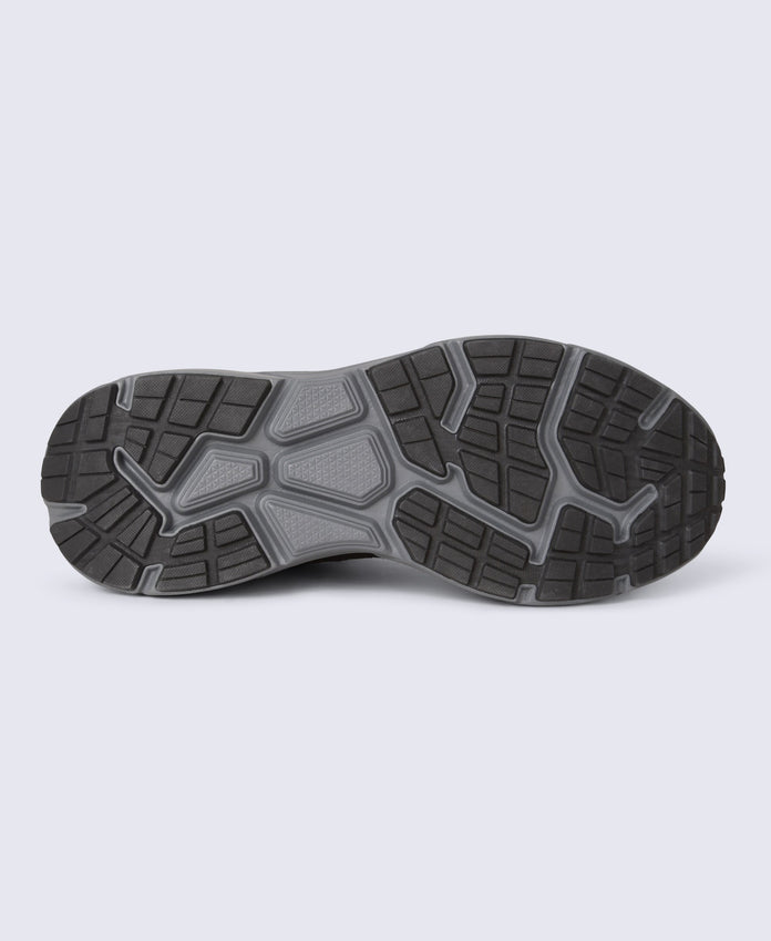 Ezra Mens Everyday Leather Trainer - Dark Grey