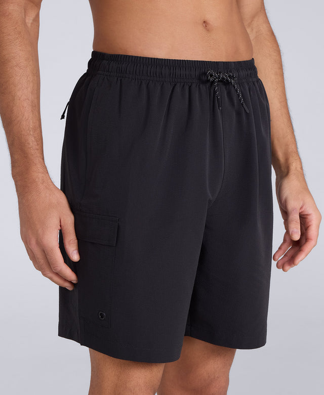 Reeva Mens Hybrid Swim Short - Black