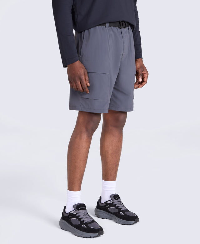 Tech Cargo Mens Shorts - Charcoal