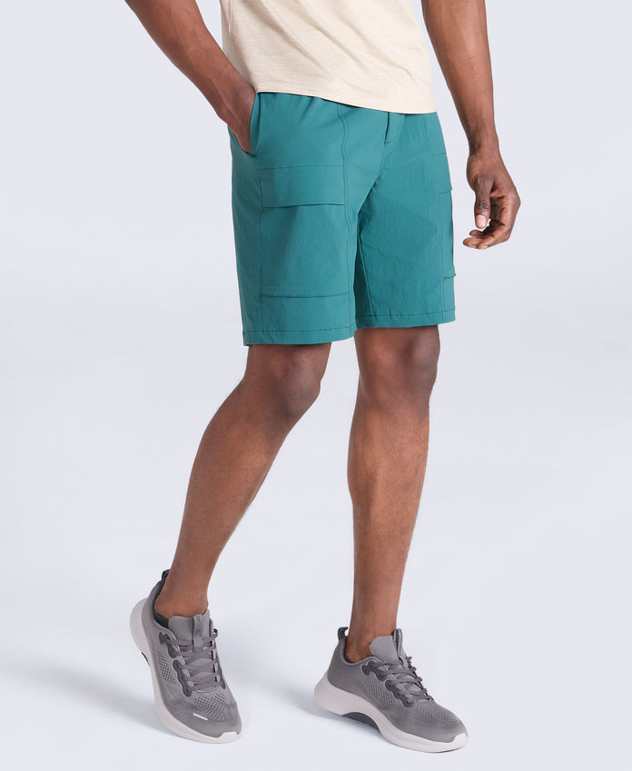 Tech Cargo Mens Shorts - Green