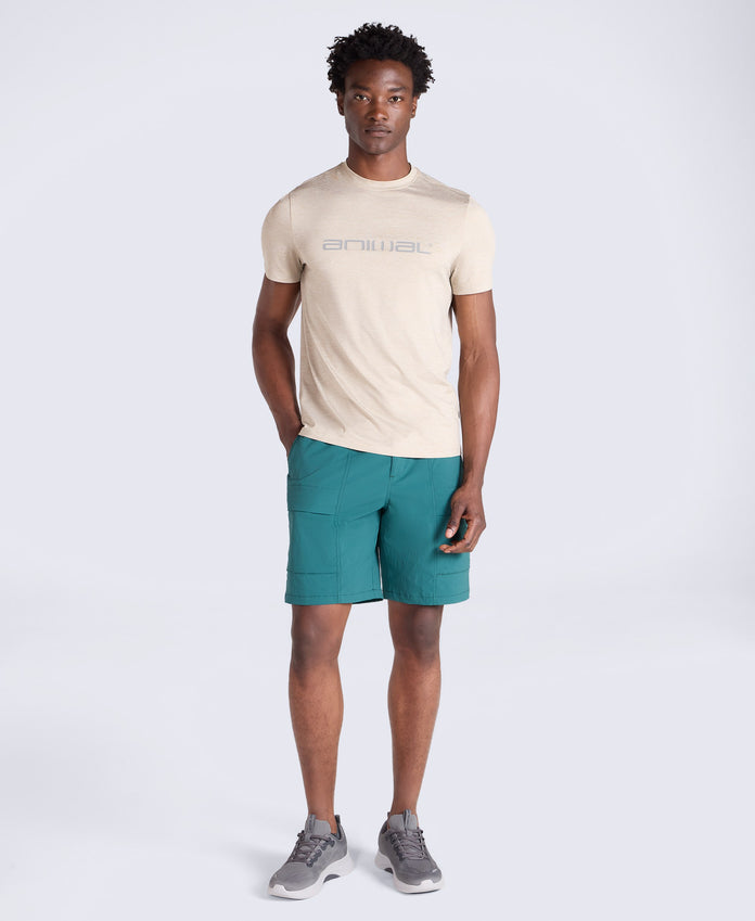 Tech Cargo Mens Shorts - Green