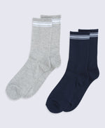 Active Mid Calf Socks - 2 Pack - Black