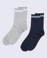 Active Mid Calf Socks - 2 Pack - Black