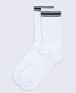 Active Mid Calf Socks - 2 Pack - White
