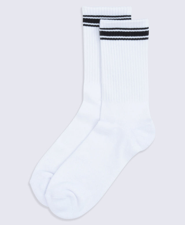 Active Mid Calf Socks - 2 Pack - White