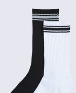 Active Mid Calf Socks - 2 Pack - White