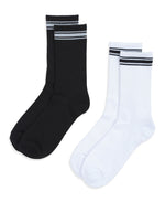Active Mid Calf Socks - 2 Pack - White