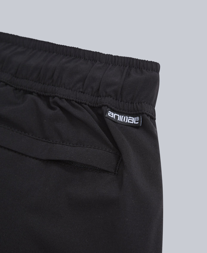 Albie Mens Stretch Active Shorts - Black