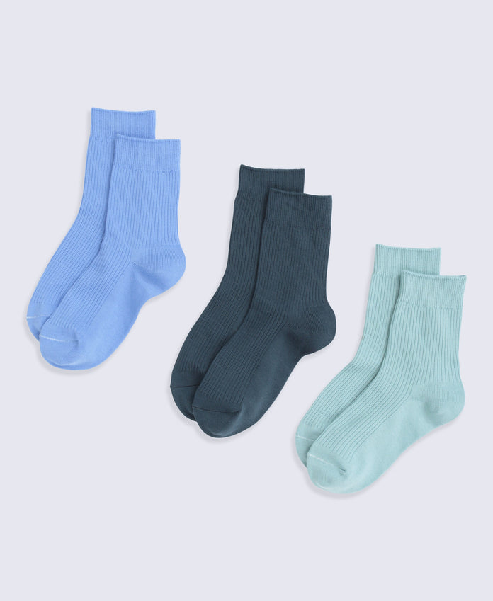 Flynn Kids Socks 3 Pack - Blue