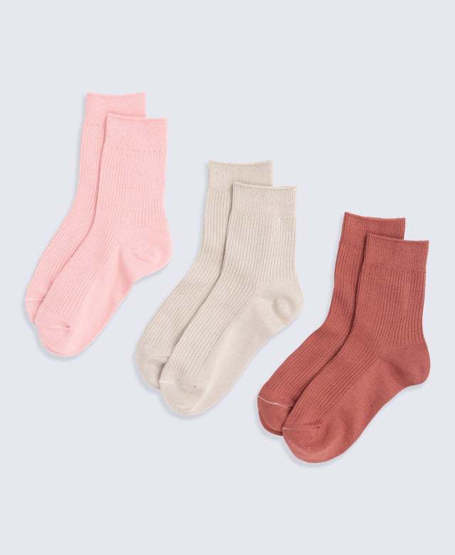 Flynn Kids Socks 3 Pack - Pink