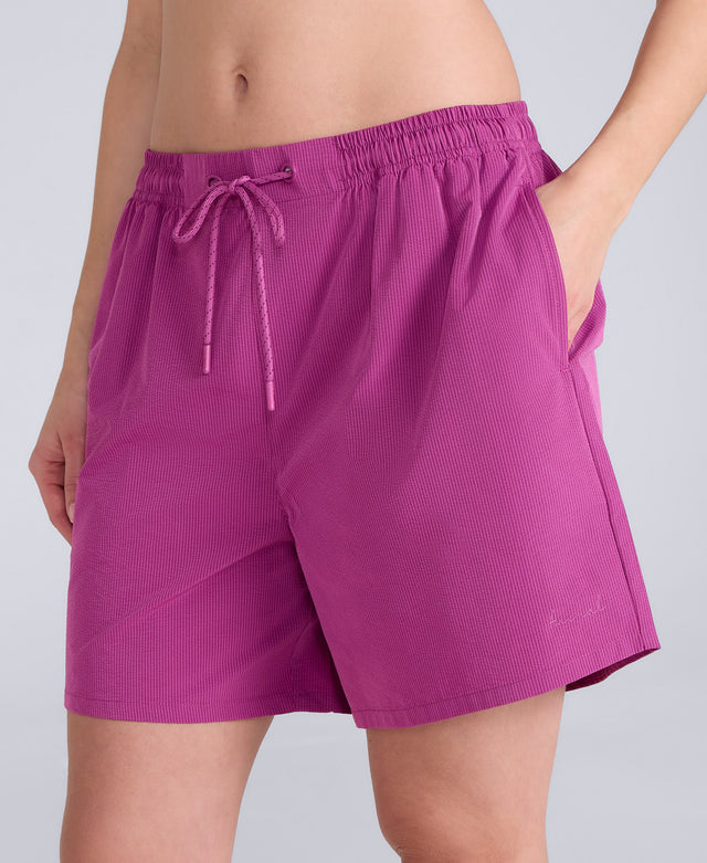 Reeva Womens Hybrid Swim Shorts - Purple