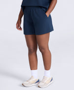 Cora Womens Travel Scuba Shorts - Navy
