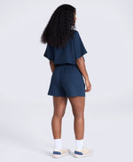 Cora Womens Travel Scuba Shorts - Navy