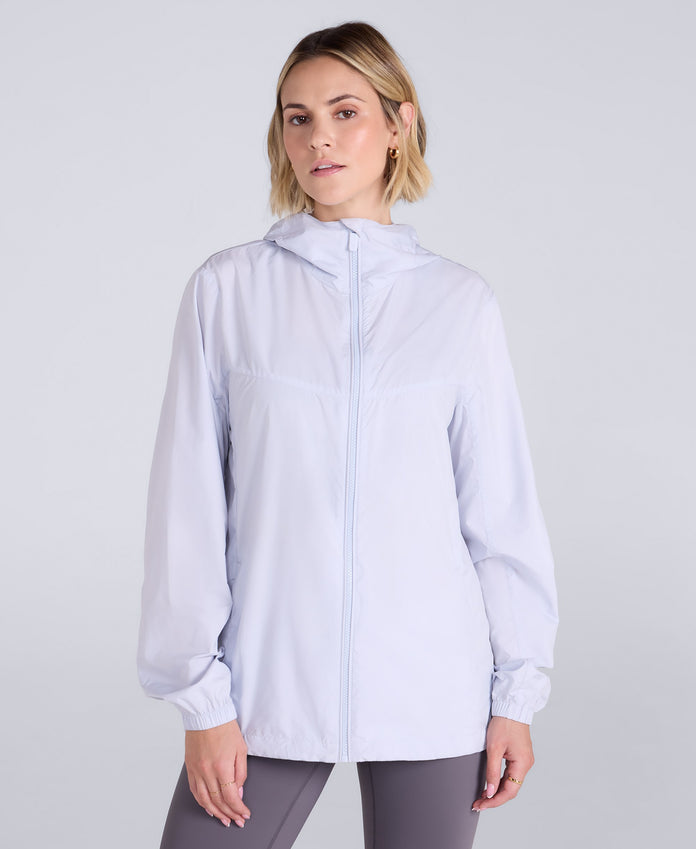 Animal Sunrise Womens Light Packable Travel Jacket - Lilac